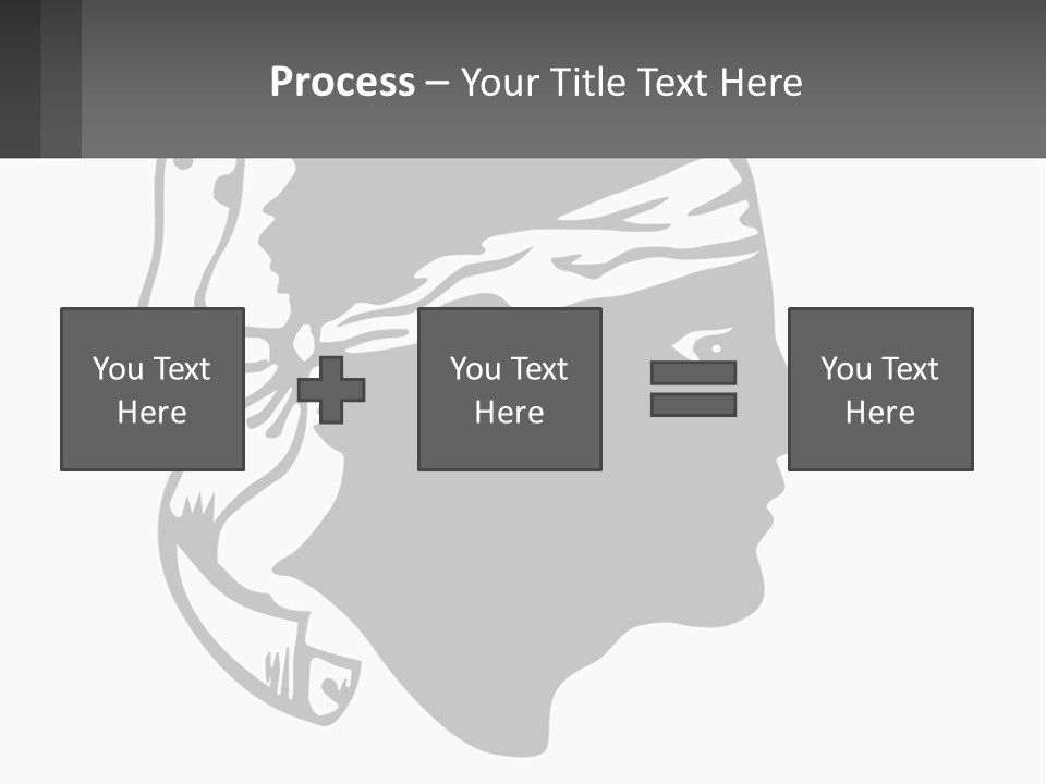 A Black And White Silhouette Of A Man's Head PowerPoint Template