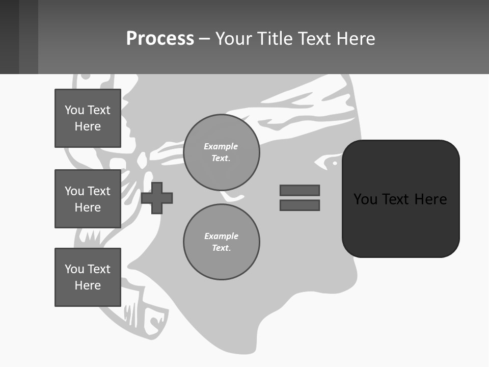 A Black And White Silhouette Of A Man's Head PowerPoint Template