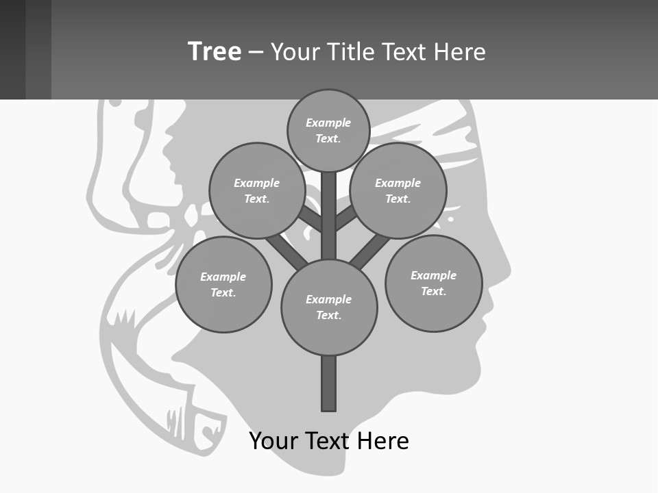 A Black And White Silhouette Of A Man's Head PowerPoint Template