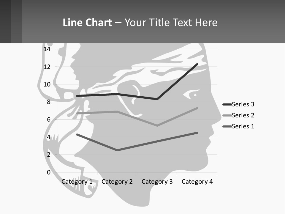 A Black And White Silhouette Of A Man's Head PowerPoint Template