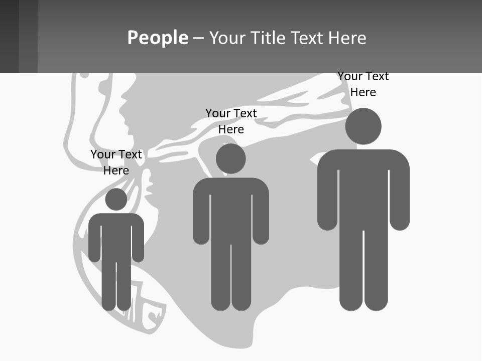 A Black And White Silhouette Of A Man's Head PowerPoint Template