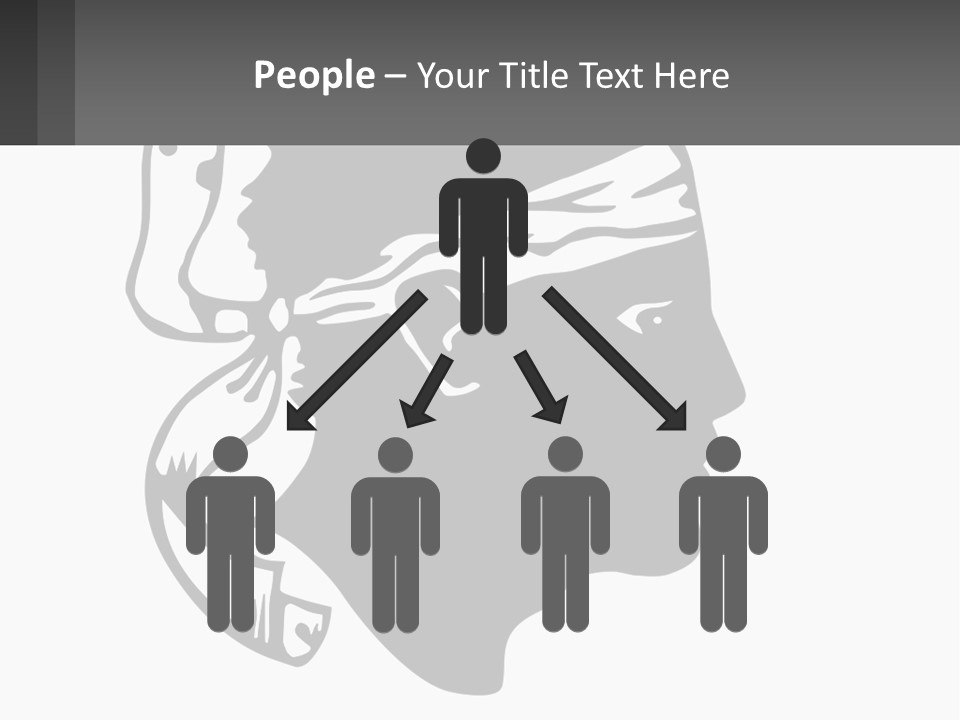 A Black And White Silhouette Of A Man's Head PowerPoint Template