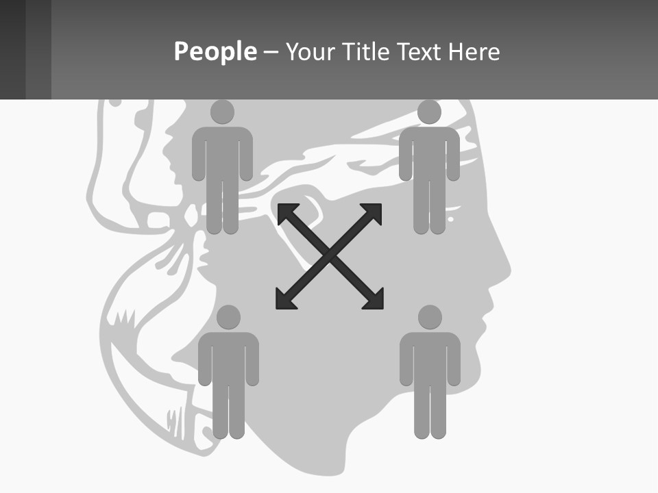 A Black And White Silhouette Of A Man's Head PowerPoint Template