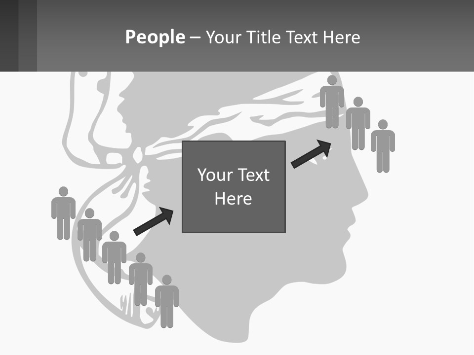 A Black And White Silhouette Of A Man's Head PowerPoint Template