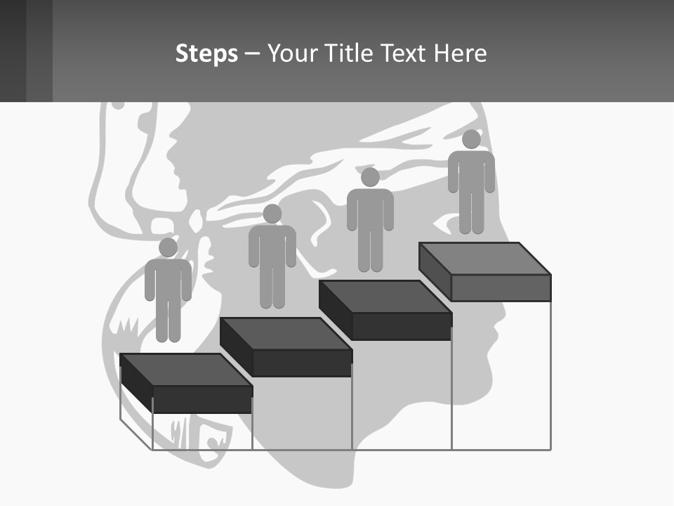 A Black And White Silhouette Of A Man's Head PowerPoint Template