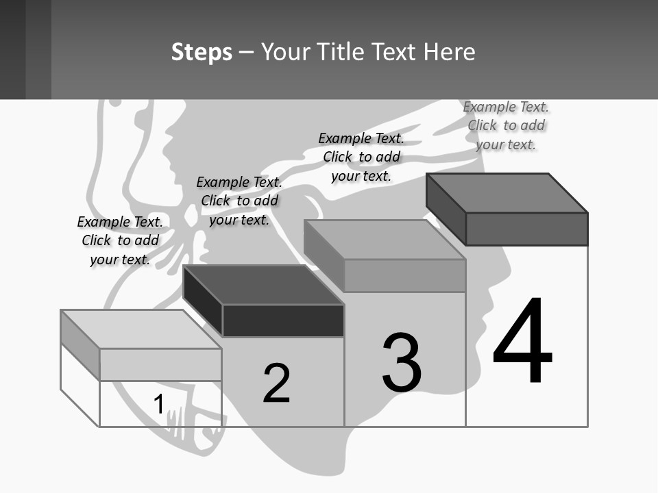 A Black And White Silhouette Of A Man's Head PowerPoint Template