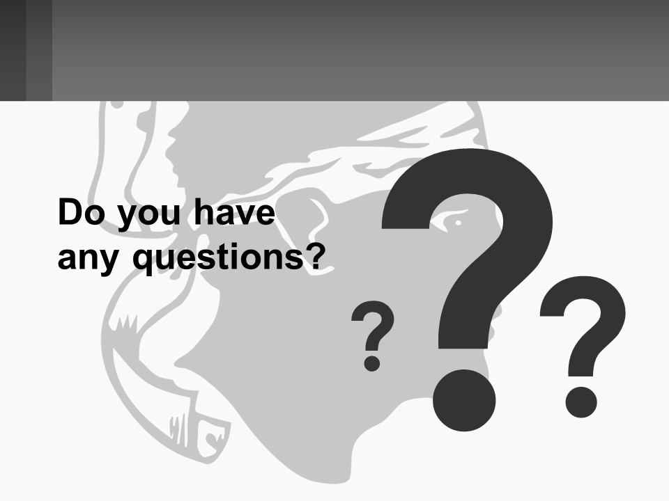 A Black And White Silhouette Of A Man's Head PowerPoint Template