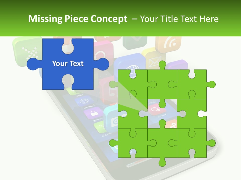 A Cell Phone With A Lot Of Colorful App Icons Coming Out Of It PowerPoint Template
