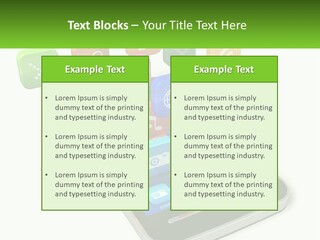 A Cell Phone With A Lot Of Colorful App Icons Coming Out Of It PowerPoint Template