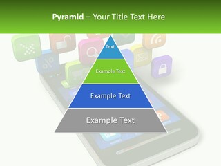 A Cell Phone With A Lot Of Colorful App Icons Coming Out Of It PowerPoint Template