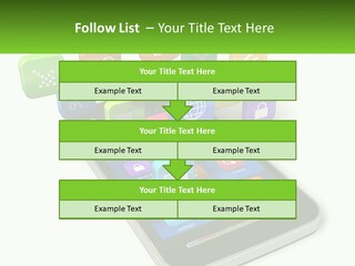 A Cell Phone With A Lot Of Colorful App Icons Coming Out Of It PowerPoint Template