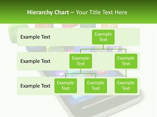 A Cell Phone With A Lot Of Colorful App Icons Coming Out Of It PowerPoint Template