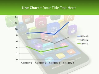 A Cell Phone With A Lot Of Colorful App Icons Coming Out Of It PowerPoint Template