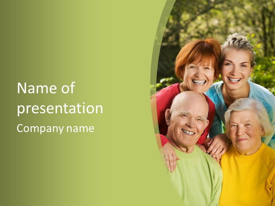 A Group Of People Are Smiling For The Camera PowerPoint Template