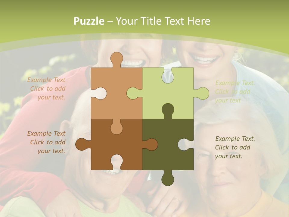 A Group Of People Are Smiling For The Camera PowerPoint Template