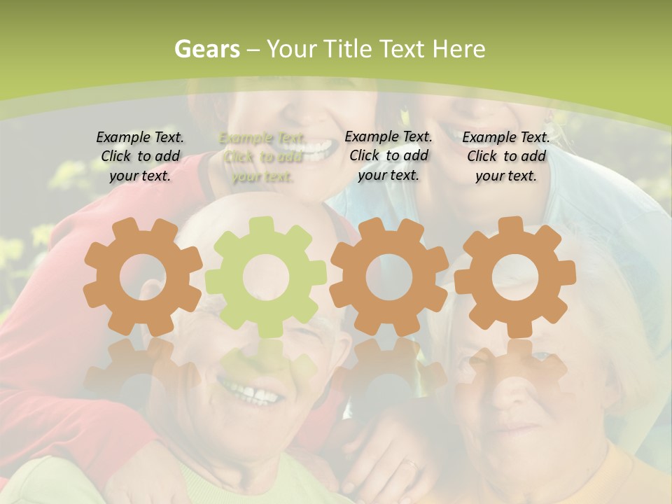 A Group Of People Are Smiling For The Camera PowerPoint Template