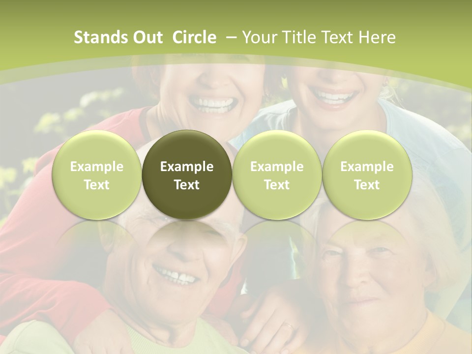 A Group Of People Are Smiling For The Camera PowerPoint Template
