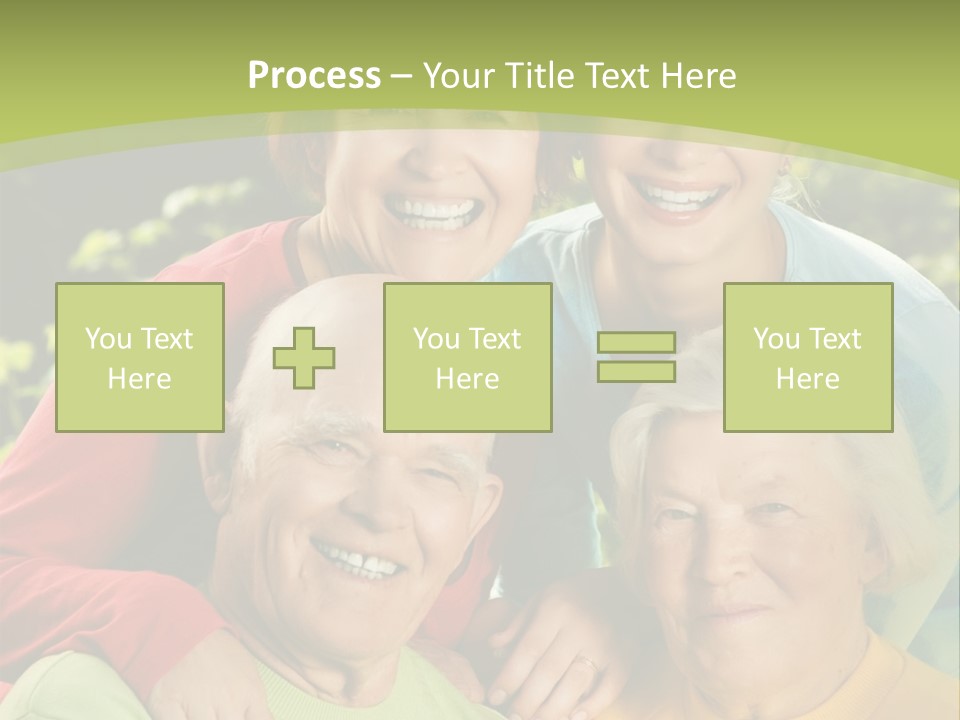 A Group Of People Are Smiling For The Camera PowerPoint Template