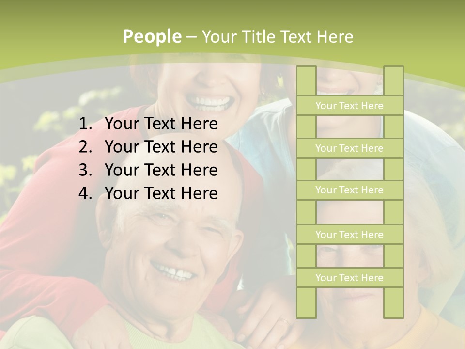 A Group Of People Are Smiling For The Camera PowerPoint Template