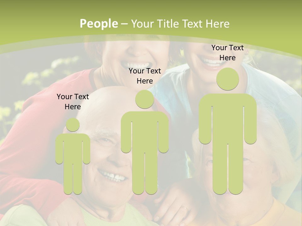 A Group Of People Are Smiling For The Camera PowerPoint Template