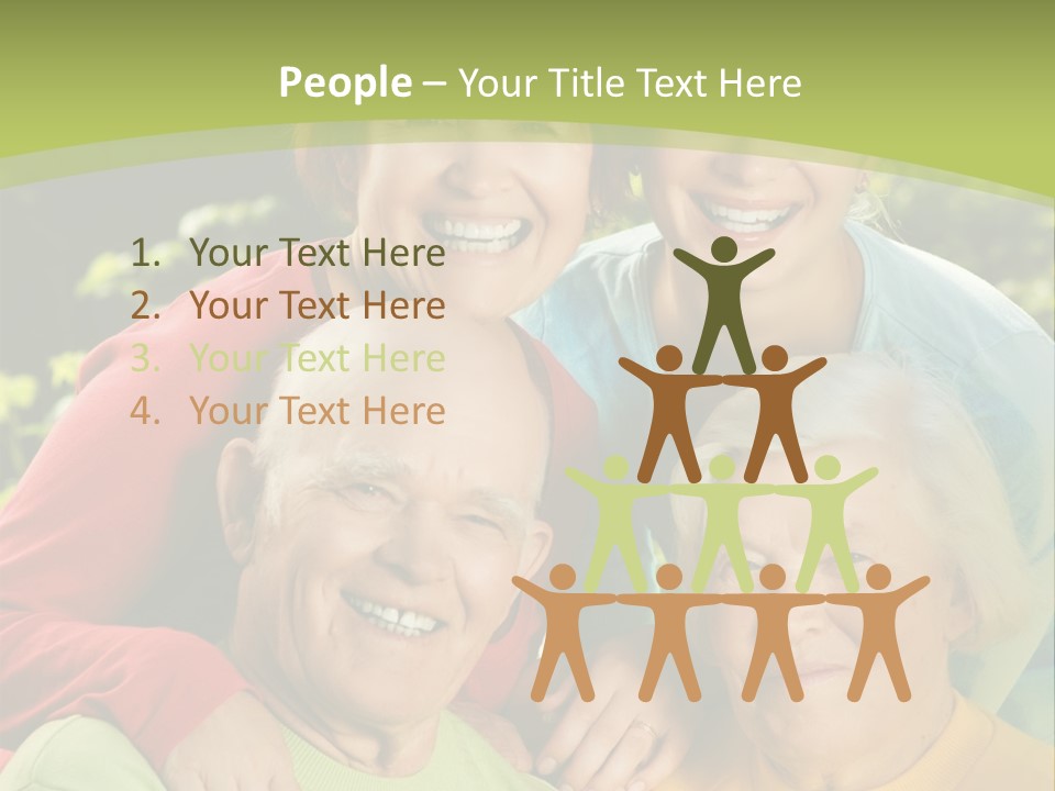 A Group Of People Are Smiling For The Camera PowerPoint Template