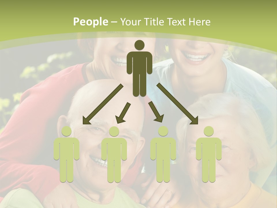 A Group Of People Are Smiling For The Camera PowerPoint Template