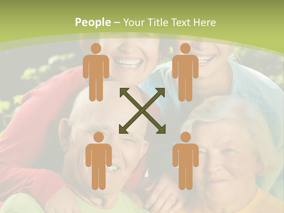 A Group Of People Are Smiling For The Camera PowerPoint Template