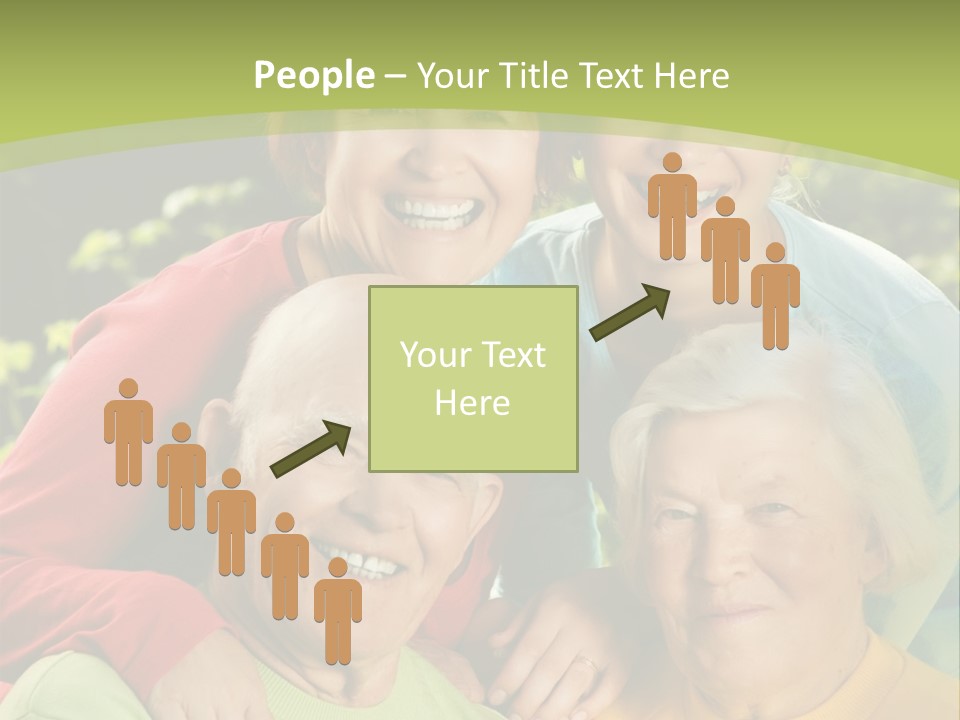 A Group Of People Are Smiling For The Camera PowerPoint Template