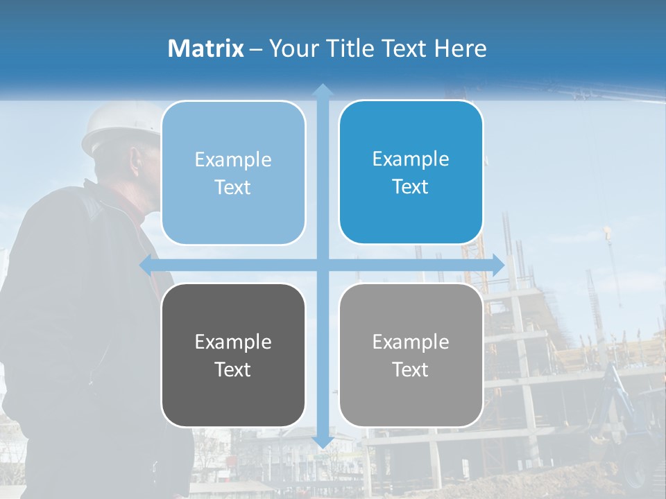 A Man Standing In Front Of A Construction Site PowerPoint Template