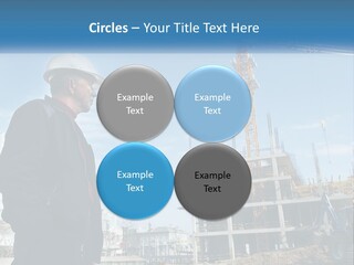 A Man Standing In Front Of A Construction Site PowerPoint Template