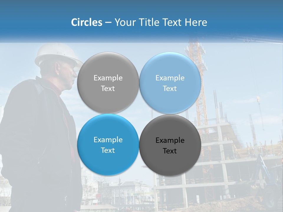 A Man Standing In Front Of A Construction Site PowerPoint Template