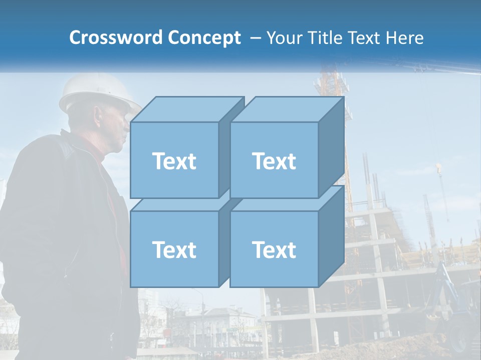 A Man Standing In Front Of A Construction Site PowerPoint Template