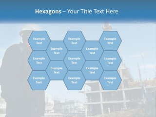 A Man Standing In Front Of A Construction Site PowerPoint Template