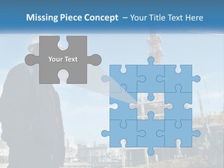 A Man Standing In Front Of A Construction Site PowerPoint Template