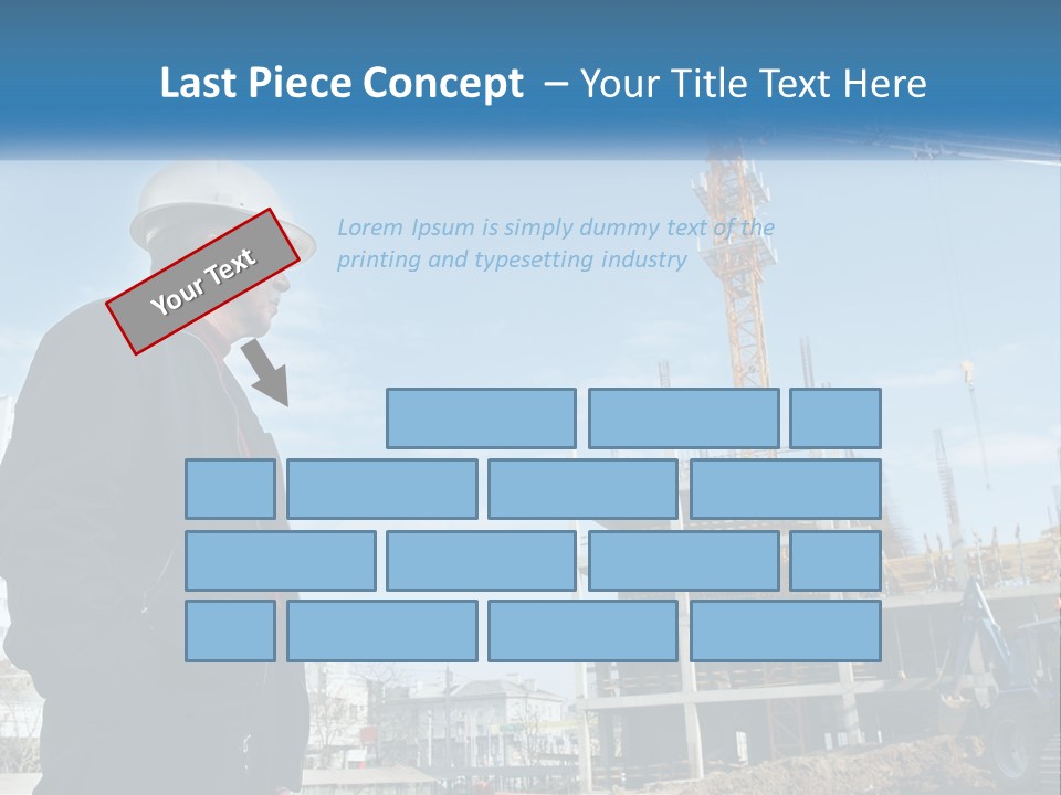 A Man Standing In Front Of A Construction Site PowerPoint Template