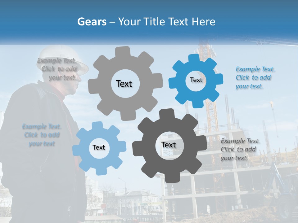 A Man Standing In Front Of A Construction Site PowerPoint Template