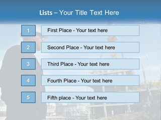A Man Standing In Front Of A Construction Site PowerPoint Template