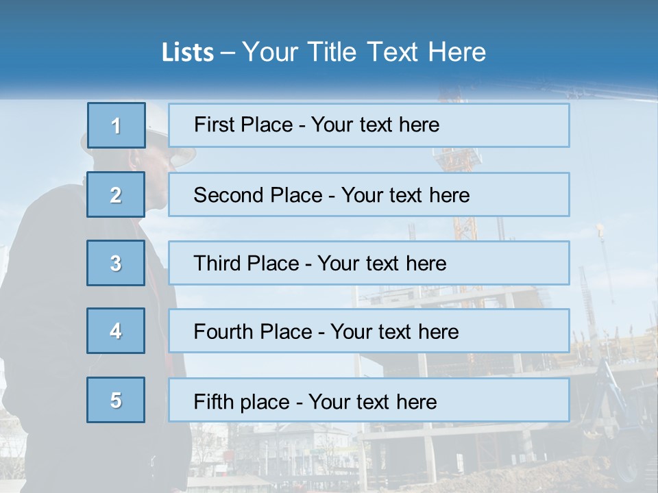 A Man Standing In Front Of A Construction Site PowerPoint Template