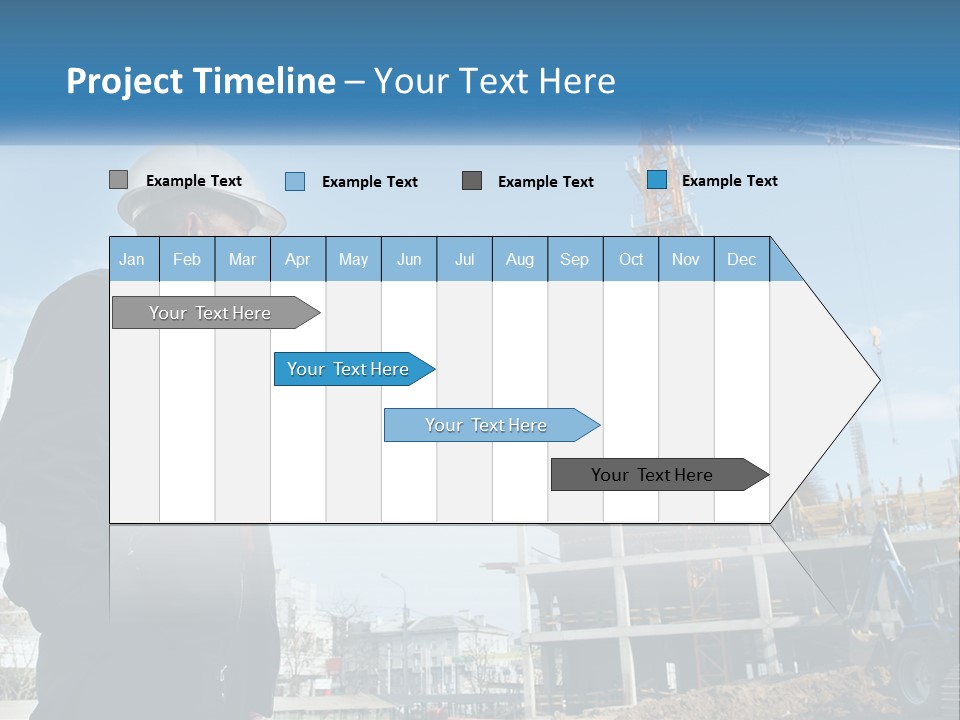 A Man Standing In Front Of A Construction Site PowerPoint Template