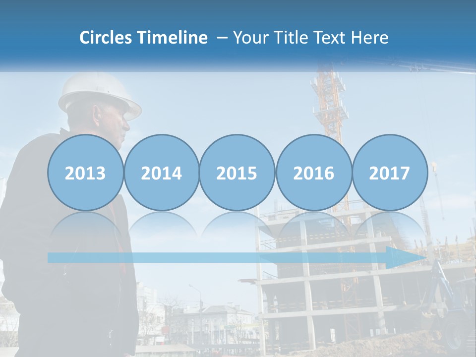 A Man Standing In Front Of A Construction Site PowerPoint Template