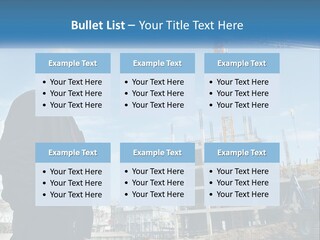 A Man Standing In Front Of A Construction Site PowerPoint Template