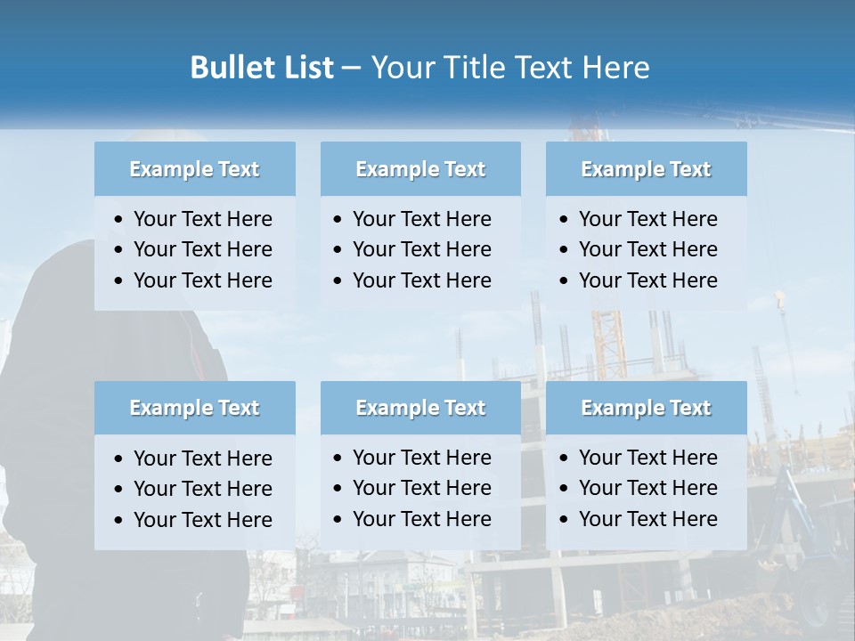 A Man Standing In Front Of A Construction Site PowerPoint Template