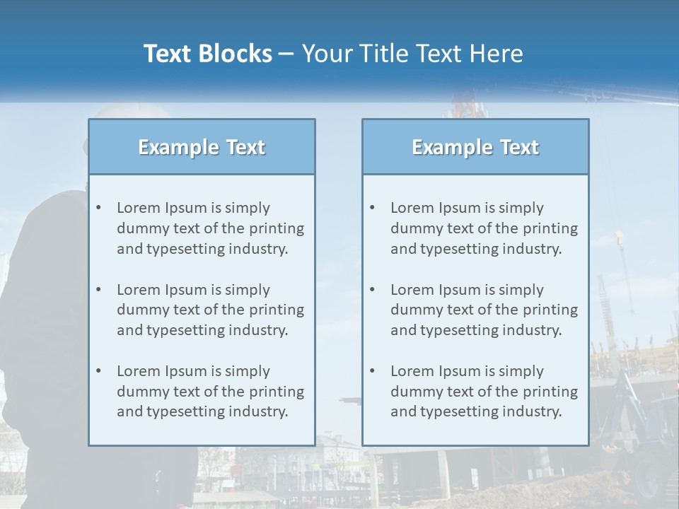 A Man Standing In Front Of A Construction Site PowerPoint Template