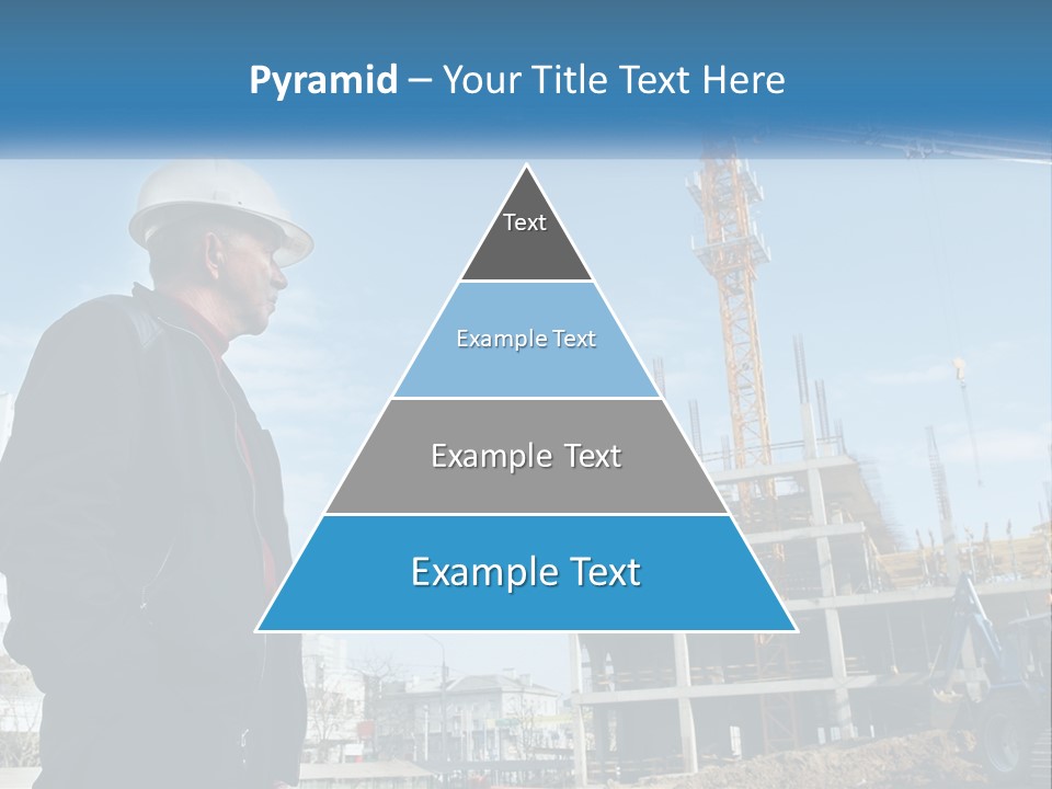 A Man Standing In Front Of A Construction Site PowerPoint Template