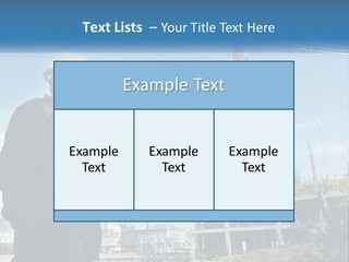 A Man Standing In Front Of A Construction Site PowerPoint Template