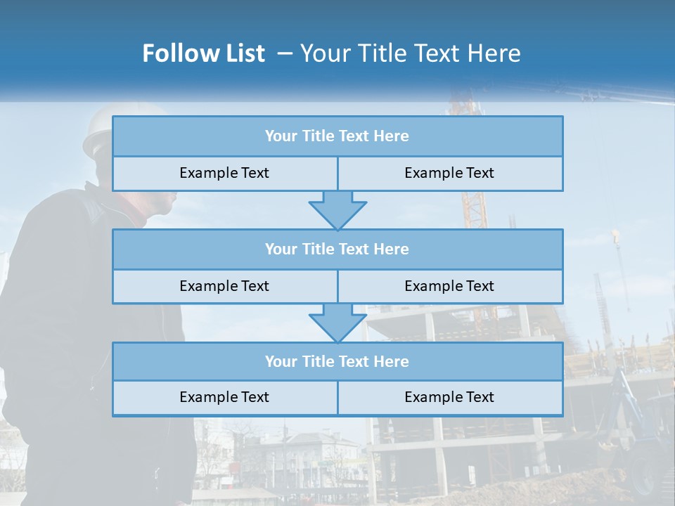 A Man Standing In Front Of A Construction Site PowerPoint Template