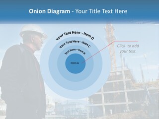 A Man Standing In Front Of A Construction Site PowerPoint Template