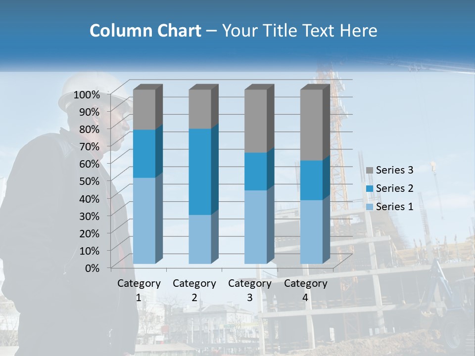A Man Standing In Front Of A Construction Site PowerPoint Template