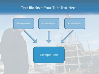A Man Standing In Front Of A Construction Site PowerPoint Template
