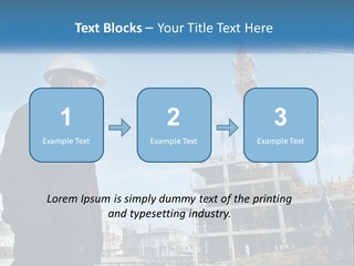 A Man Standing In Front Of A Construction Site PowerPoint Template